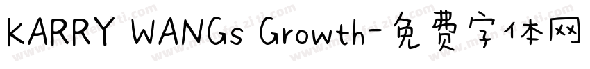 KARRY WANGs Growth字体转换